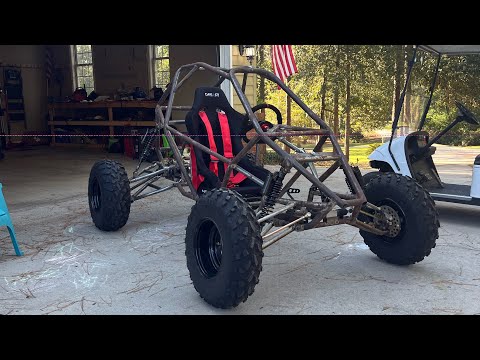 Diamond J Customs Adjustable Shock demonstration on a KJRaycing VF-1 Crosskart