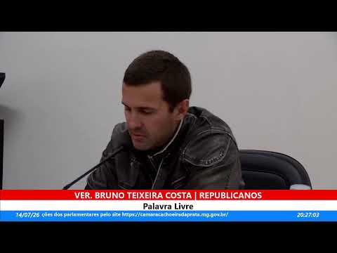 Transmissão ao vivo! Câmara Municipal Cachoeira da Prata
