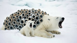 💔 Mother Polar Bear’s Cry for Help | Rescuers Race Against Time to Save Her Cub | Animal Angels