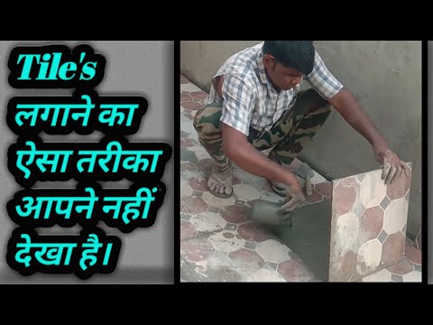 A melhor maneira de instalação do Tile | Tile लगाने का आसान तरीका ✔️ #tiles #ramtileworks