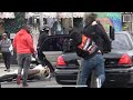 Crazy Bike Gang Fights & Chase Down Undercover Cop On Melrose !