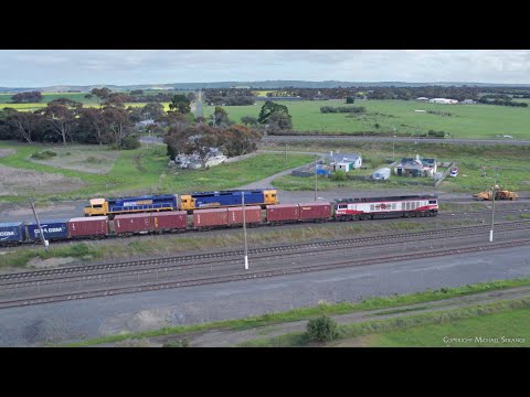 9721V SCT Container Train With CSR012 Departs Gheringhap Loop (9/10/2022) - PoathTV Railways