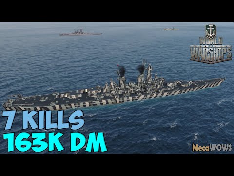 World of WarShips | Montana | 7 KILLS | 163K Damage - Replay Gameplay 1080p 60 fps