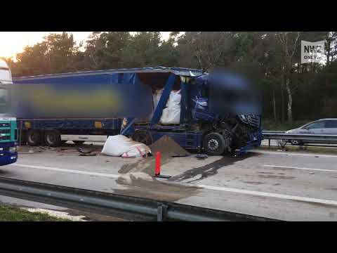 LKW-Zusammenstoß zwischen  Wildeshausen-West und -Nord