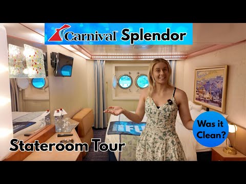 Thumbnail for Carnival Splendor Interior Cabin with 2 Port Holes | Fits 4 people but was it clean?
