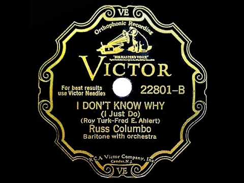 1931 Russ Columbo - I Don’t Know Why (I Just Do)