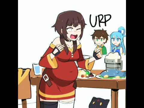 Megumin belly stuffing video by: Dr-Worm (video with sound)