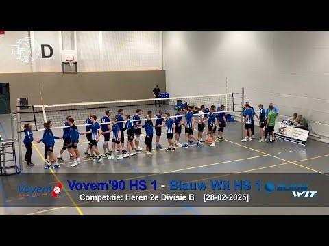 Volleybal Heren 2e Divisie B: Vovem'90 H1 - Blauw Wit H1 [28-02-2025]