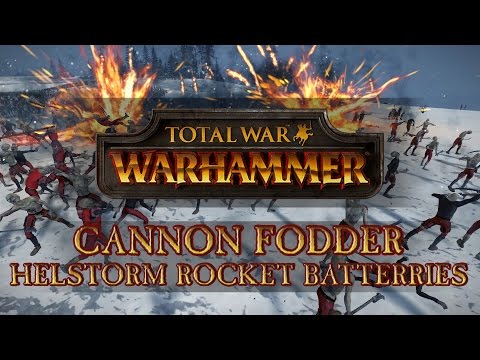 Total War: Warhammer - Cannon Fodder: Zombie Horde vs Helstorm Rocket Batteries!