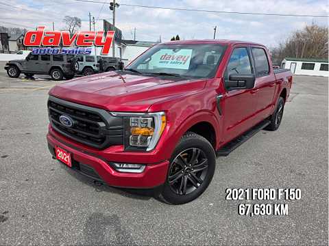 2022 Ford F-150 XLT 4WD SuperCrew 5.5' Box in Red for sale at Davey Auto Sales Oshawa South in Oshawa, ON