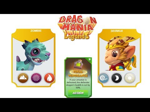 ZOMBIE DRAGON vs SUNRISE DRAGON , ENCHANT DRAGON BATTIE , Dragon Mania Legends | Part 820 HD