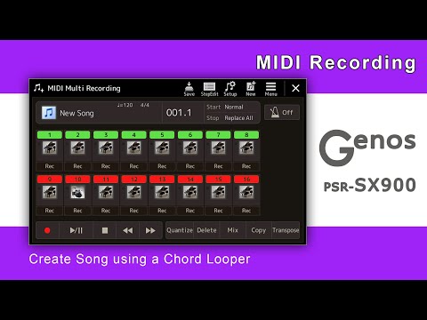 Song MIDI recording - create Song using a Chord Looper