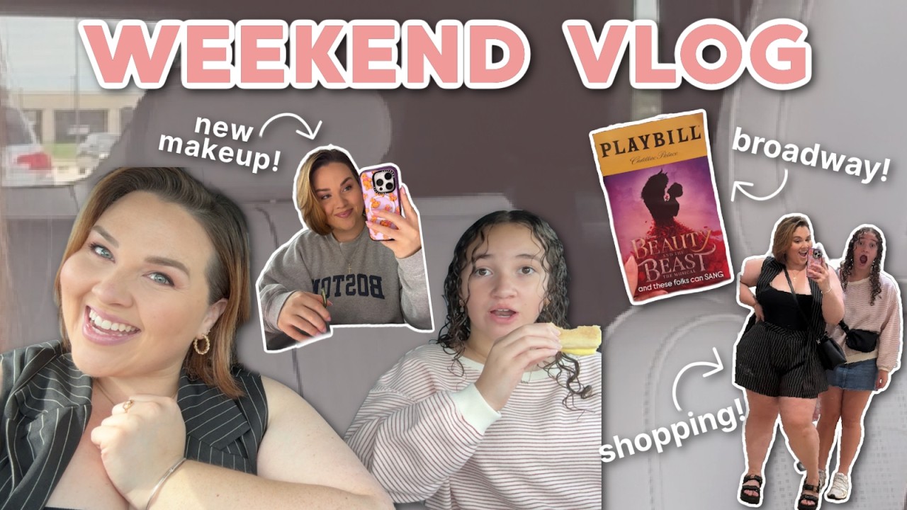 spend a summer weekend with me ☀️// beauty and the beast on broadway 🎭, shopping, & date night 🍿