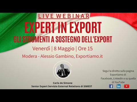 , title : 'Expert in Export: IV Puntata - Gli Strumenti a Sostegno dell'Export'