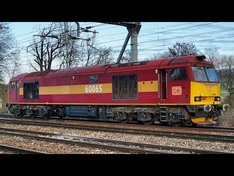 Class 60: DB 60065 "Spirit Of Jaguar" Passes Tilehurst East Junction