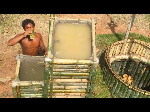 Search groundwater and Build Water filter in the forest by ancient skill ( wells bamboo ) Video