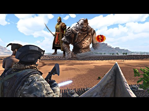 MORDOR HAS SET OUT WITH ITS TERRIBLE ARMY TOWARDS THE HUMAN TOWNS - Epic Battle Simulator 2 - UEBS 2