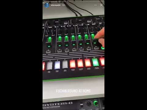 Steve Aoki Fucking Around With Music At Home Instagram Story