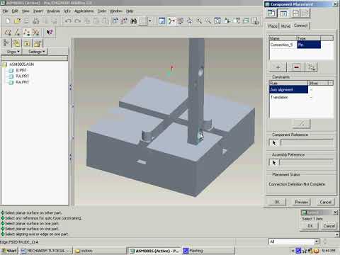Pro-E wildfire 2.0 assembly motor applying