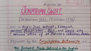 Jonathan Swift | Important Points | Major Works | UGC NET English Literature | Master Cadre English