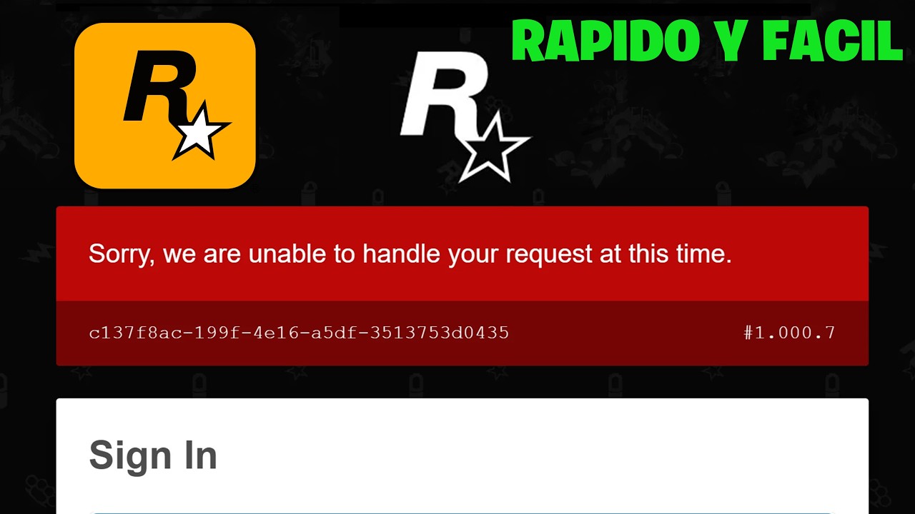 Rockstar Games | “Lo Sentimos, No Podemos Procesar Tu Solicitud En Este Momento” – SOLUCIÓN 🎮⚠️