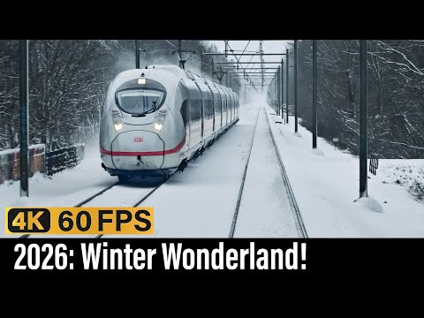 Train Cab Ride NL / Winter Wonderland! / Amsterdam - Amersfoort / SNG Sprinter / January 2026