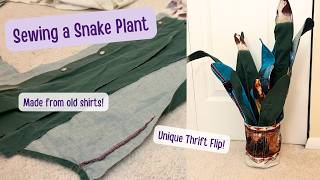 Turn Old Shirts into a DIY Snake Plant | Beginner Sewing Tutorial