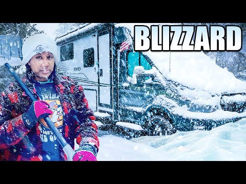 12 DAYS! Surviving a Winter Snow Storm in Our Camper Van Alone (RV Life)