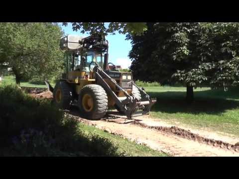 Volvo BM EL70 put back cable trenches at Tallunden 2013