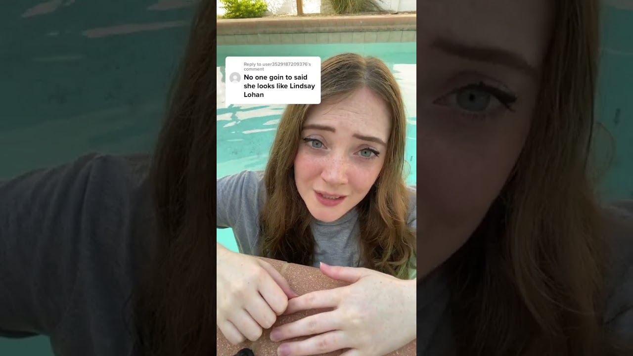 Do you see it?? #exploremore #shortsfeed #pool #redhead #lindsaylohan