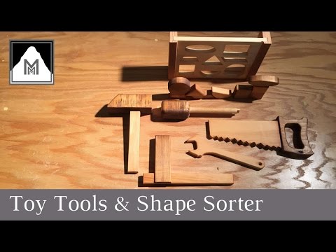 Como fazer ferramentas de brinquedo de madeira e um classificador de formas