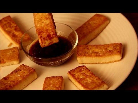Pan-Fried Tofu With Dipping Sauce