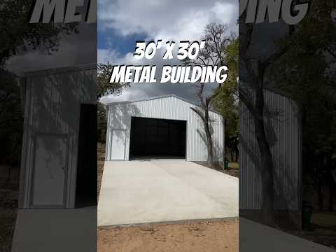 30x30 Metal Building In Austin Texas! #steelbuildings #metalbuildings #workshop #texasmetalbuildings