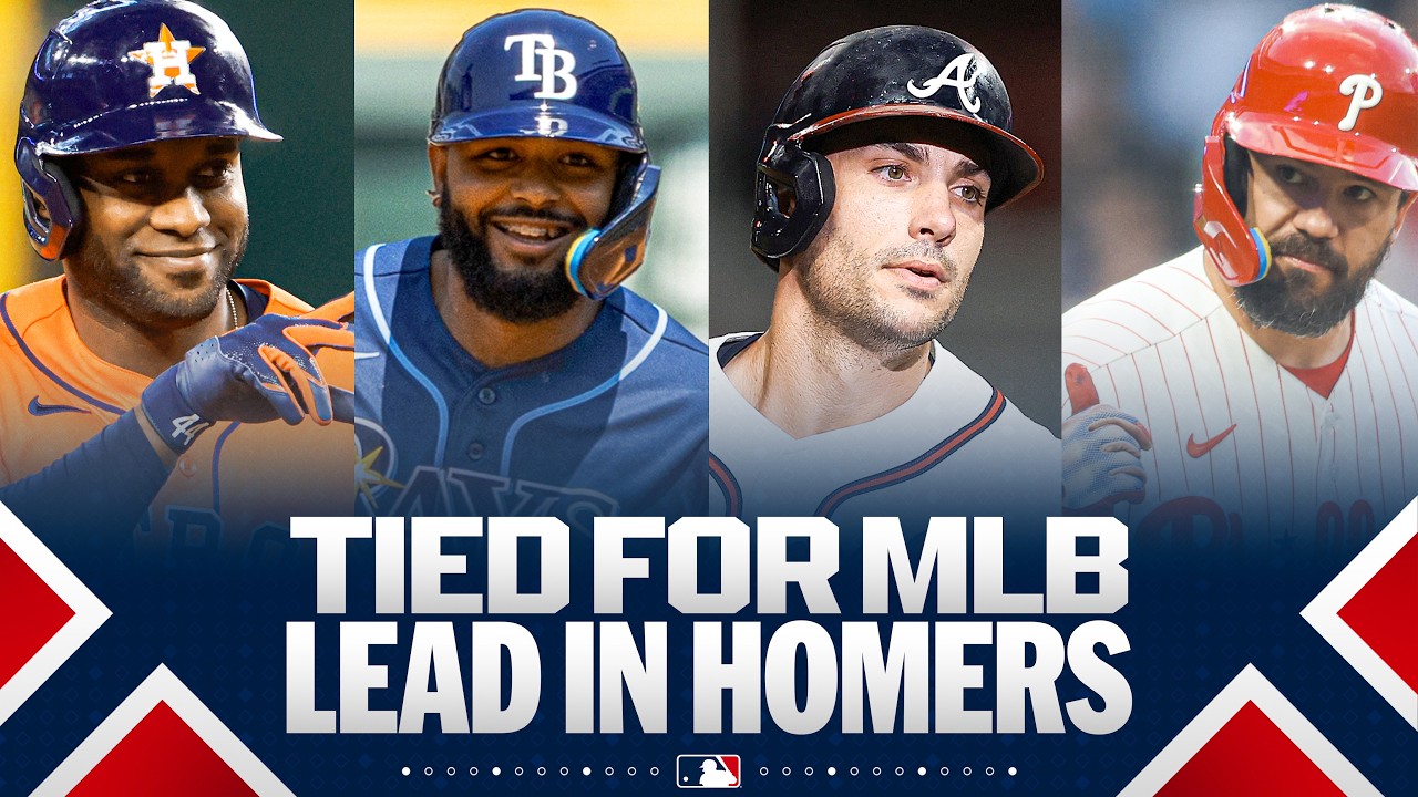 4 PLAYERS TIED for MLB HR LEAD (35) | Yordan Alvarez, Junior Caminero, Matt Olson & Kyle Schwarber
