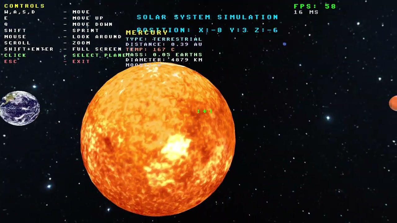 Solar System Simulation Demo