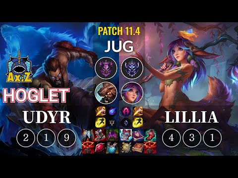 AXIZ Hoglet Udyr vs Lillia Jungle - KR Patch 11.4