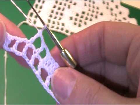 Anleitung Filethäkeln - eine Herzbordüre häkeln 1