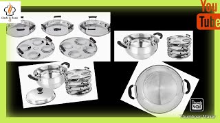 Amazon Brand - Solimo Stainless Steel Induction Bottom Multi Kadai with 5 plates