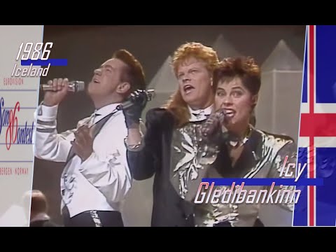 eurovision 1986 Iceland 🇮🇸 Icy - Gleðibankinn ᴴᴰ