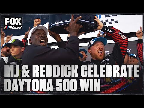 Michael Jordan & Tyler Reddick Celebrate DAYTONA 500 WIN 🏁 NASCAR on FOX