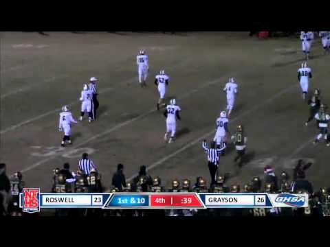 Good field position for Roswell vs Grayson in the semifinals