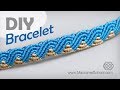 Beautiful Wave Pattern Macramé Bracelet Tutorial By Macrame School