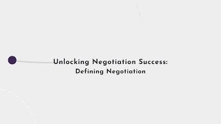 Defining Negotiation