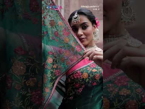 Vipul Fashion Bhagyashree Vol 2 Organza Wholesale Designer Embroidery Sarees Catalog – product video thumbnail