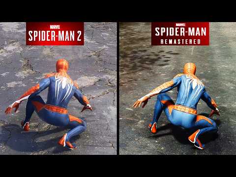 Spider Man 2 PC vs Spider Man Remastered PC - Physics and Details Comparison