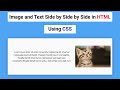 How to Align Image & Text Side by Side in HTML using CSS