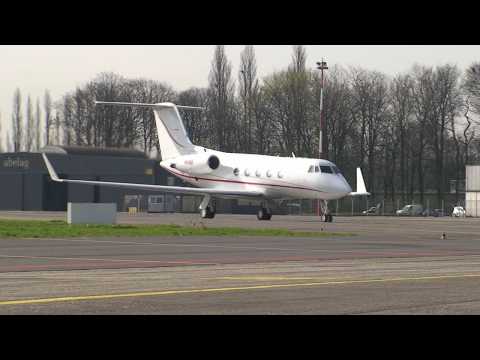 Antwerp airport Gulfstream G-II departure