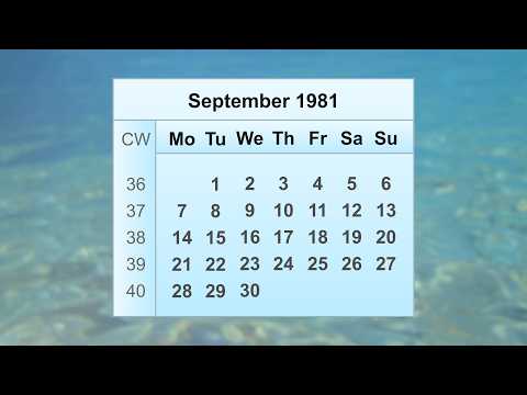 September 1981 Calendar