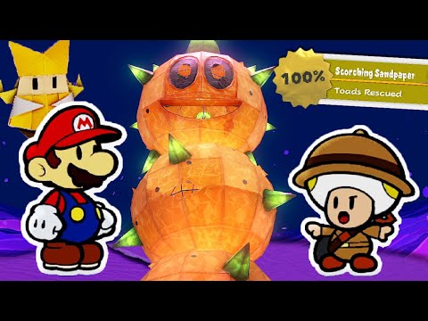 Paper Mario The Origami King Walkthrough Part 19: Professor Toad in Scorching Sandpaper