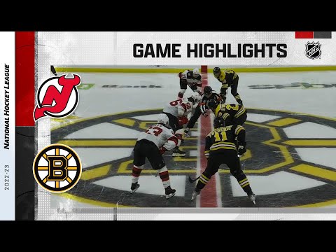 Devils @ Bruins 10/8 | NHL Highlights 2022